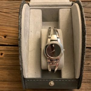 Movado silver bracelet watch
